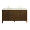 James Martin Vanities 60'' Double Vanity, Mid Century Walnut w/ 3 CM Eternal Marfil Quartz Top 485-V60D-WLT-3EMR - alternate 1